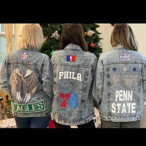 Custom Sports Denim Jackets - NBA,‎ NHL, NFL, MBA
